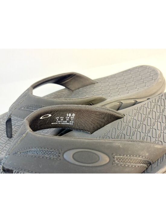 Men\'s Oakley Flip Flops Black Size 10 Sandals Sport Slides Operative 13477 main image 5